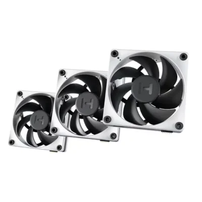 HYTE THICC FP12 120mm Case Fan with Nexus Portal NP50 Controller 3-Pack - White