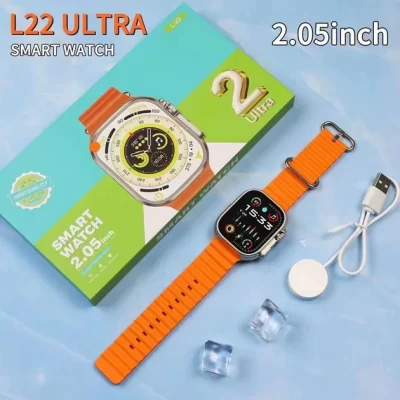 L22 Ultra 2 Smart Watch 49mm 2.05 inch display with Wireless Charger