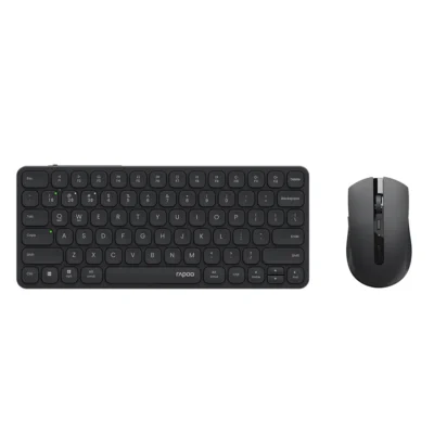Rapoo 9510M Multi-Mode Wireless Optical Mouse & Keyboard US - Dark Grey