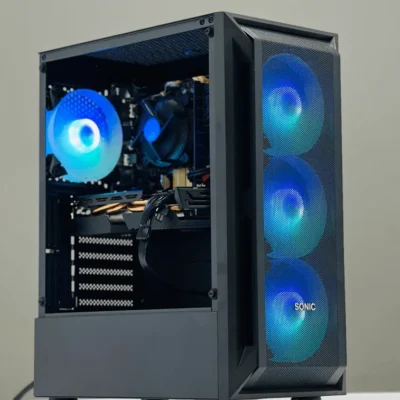 SONIC R19 PC Case with 3x 120mm Argb Fans - Black