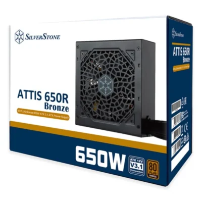 SilverStone AT650R-BF ATTIS 650R 80 PLUS Bronze 650W ATX 3.1 Power Supply