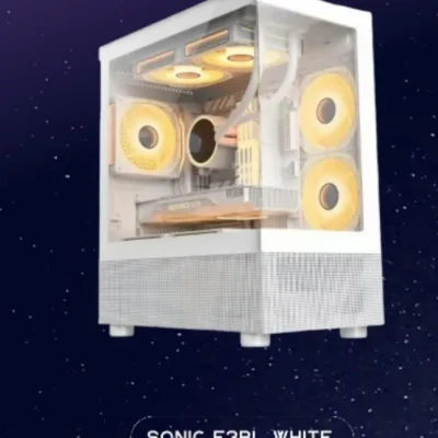 Sonic E3BL Case with 3 ARGB Fan - White