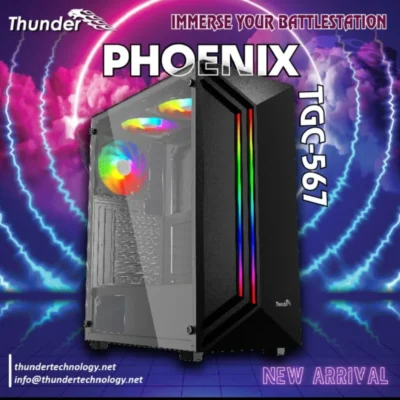 Thunder Pheonix TGC-567 Full ATX, ARGB Gaming Case